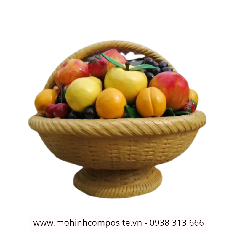 mo hinh bang nhua composite cao cap3 1 4021 - Mô hình giỏ trái cây frp [ D800mm, H 1000mm ]